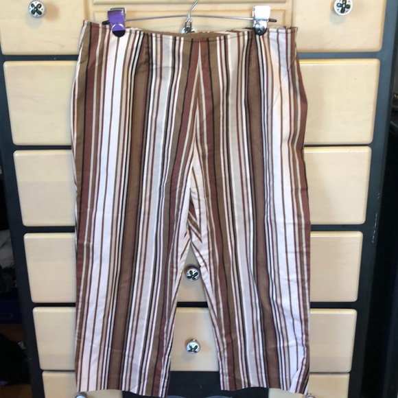 Vintage Pants - Vtg Striped Capris